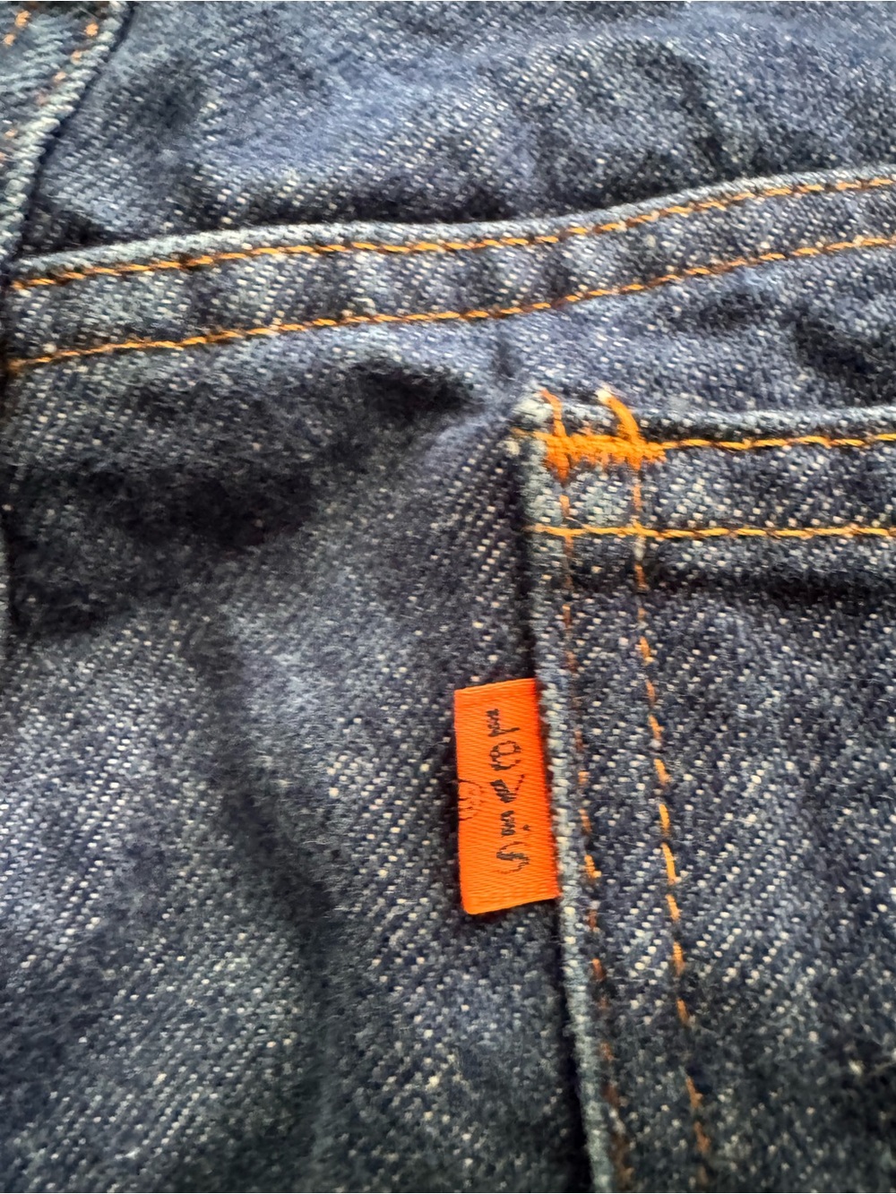 VNT  Mens 1981 Levis 517 Orange Tab Jeans 20517-0217 Rigid Raw Denim Bootcut 29